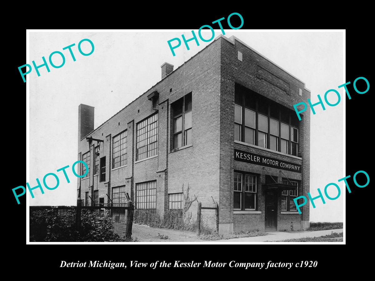 OLD LARGE HISTORIC PHOTO OF DETROIT MICHIGAN, KESSLER MOTOR CAR Co FACTRY 1920 2