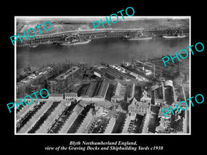 OLD HISTORIC PHOTO OF BLYTH NORTHUMBERLAND ENGLAND, THE DOCKS & YARDS c1930