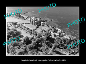 OLD LARGE HISTORIC PHOTO OF MAYBOLE SCOTLAND, VIEW OF CULZEAN CASTLE c1950