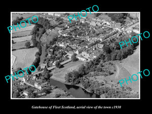 OLD LARGE HISTORIC PHOTO OF GATEHOUSE OF FLEET SCOTLAND, VIEW OF TOWN c1930 1