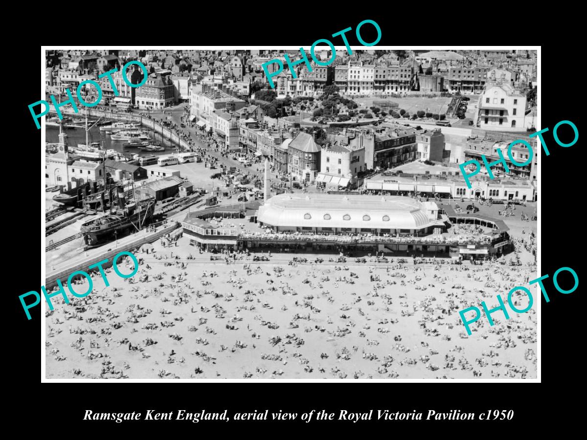 OLD LARGE HISTORIC PHOTO OF RAMSGATE ENGLAND, THE ROYAL VICTORIA PAVILLION c1950