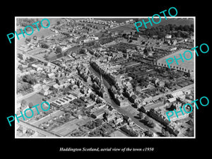 OLD LARGE HISTORIC PHOTO OF HADDINGTON SCOTLAND, AERIAL VIEW OF THE TOWN c1950 3