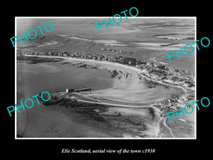 OLD LARGE HISTORIC PHOTO OF ELIE SCOTLAND, AERIAL VIEW OF THE TOWN c1930 3