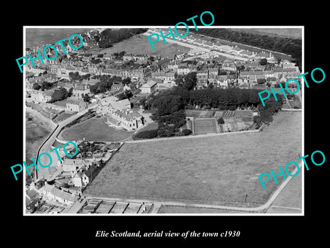 OLD LARGE HISTORIC PHOTO OF ELIE SCOTLAND, AERIAL VIEW OF THE TOWN c1930 4