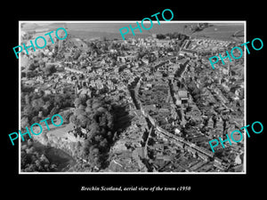 OLD LARGE HISTORIC PHOTO OF BRECHIN SCOTLAND, AERIAL VIEW OF THE TOWN c1950 2