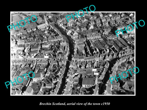 OLD LARGE HISTORIC PHOTO OF BRECHIN SCOTLAND, AERIAL VIEW OF THE TOWN c1950 4