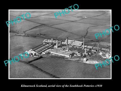 OLD LARGE HISTORIC PHOTO OF KILMARNOCK SCOTLAND, THE SOUTHHOOK POTTERY c1930