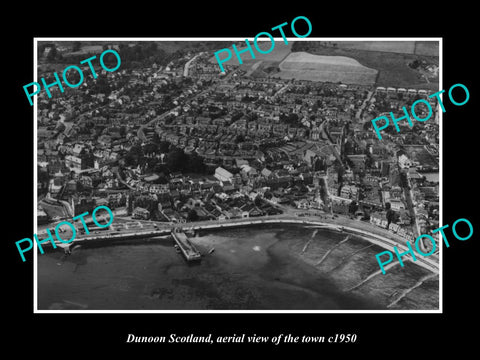 OLD LARGE HISTORIC PHOTO OF DUNOON SCOTLAND, AERIAL VIEW OF THE TOWN c1950 3