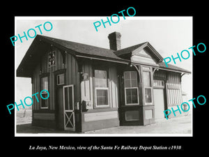 OLD LARGE HISTORIC PHOTO OF LA JOYA NEW MEXICO, THE RAILROAD DEPOT STATION c1930