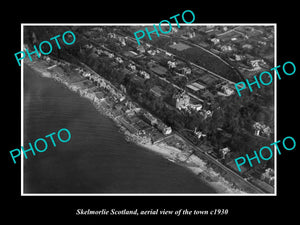 OLD LARGE HISTORIC PHOTO OF SKELMORLIE SCOTLAND, AERIAL VIEW OF THE TOWN c1930 1