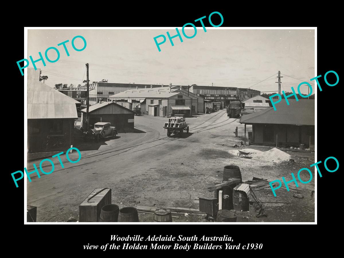 OLD LARGE HISTORIC PHOTO OF WOODVILLE ADELAIDE, THE HOLDEN CAR FACTORY c1930