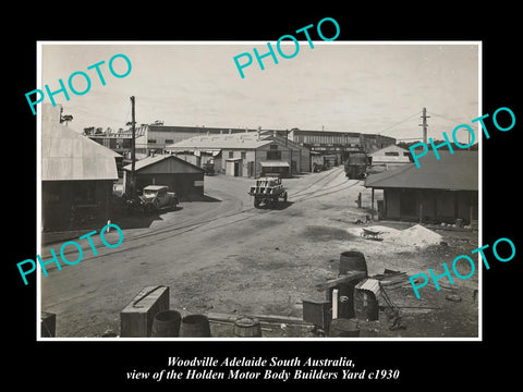 OLD LARGE HISTORIC PHOTO OF WOODVILLE ADELAIDE, THE HOLDEN CAR FACTORY c1930