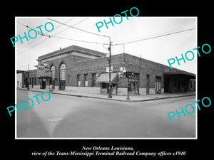 OLD LARGE HISTORIC PHOTO OF NEW ORLEANS LOUISIANA, THE RAILROAD TERMINAL Co 1940