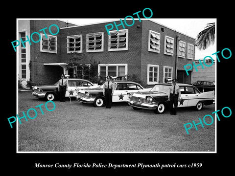 OLD LARGE HISTORIC PHOTO OF MONROE COUTY FLORIDA, THE POLICE DEPARTMENT c1959