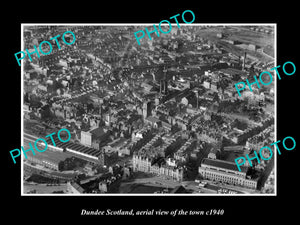 OLD LARGE HISTORIC PHOTO OF DUNDEE SCOTLAND, AERIAL VIEW OF THE TOWN c1940 3