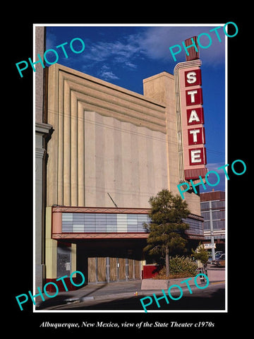 OLD LARGE HISTORIC PHOTO OF ALBUQUERQUE NEW MEXICO, THE STATE THEATER c1970