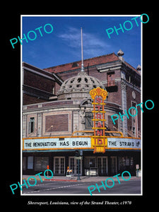 OLD LARGE HISTORIC PHOTO OF SHREVEPORT LOUISIANA, THE STRAND MOVIE THEATER c1970