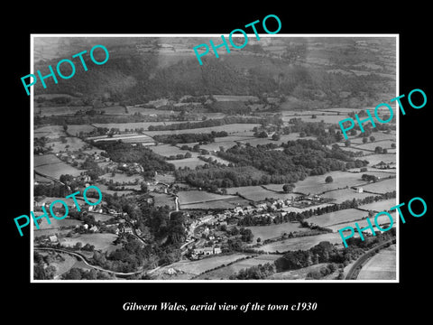 OLD LARGE HISTORIC PHOTO OF GILWERN WALES, AERIAL VIEW OF THE TOWN c1930 1