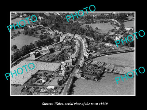 OLD LARGE HISTORIC PHOTO OF GILWERN WALES, AERIAL VIEW OF THE TOWN c1930 2