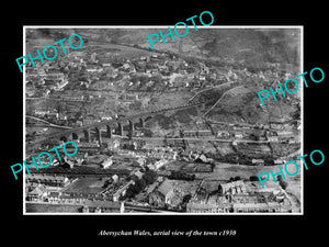 OLD LARGE HISTORIC PHOTO OF ABERSYCHAN WALES, AERIAL VIEW OF THE TOWN c1930 4