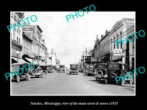 OLD LARGE HISTORIC PHOTO OF NATCHEZ MISSISSIPPI, THE MAIN ST & STORES c1925 2