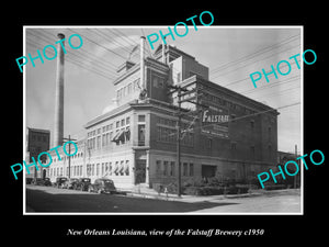 OLD LARGE HISTORIC PHOTO OF NEW ORLEANS LOUISIANA, THE FALSTAFF BREWERY c1950