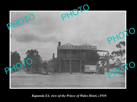 OLD LARGE HISTORIC PHOTO OF KAPUNDA SA, VIEW OF THE PRINCE OF WALES HOTEL c1910