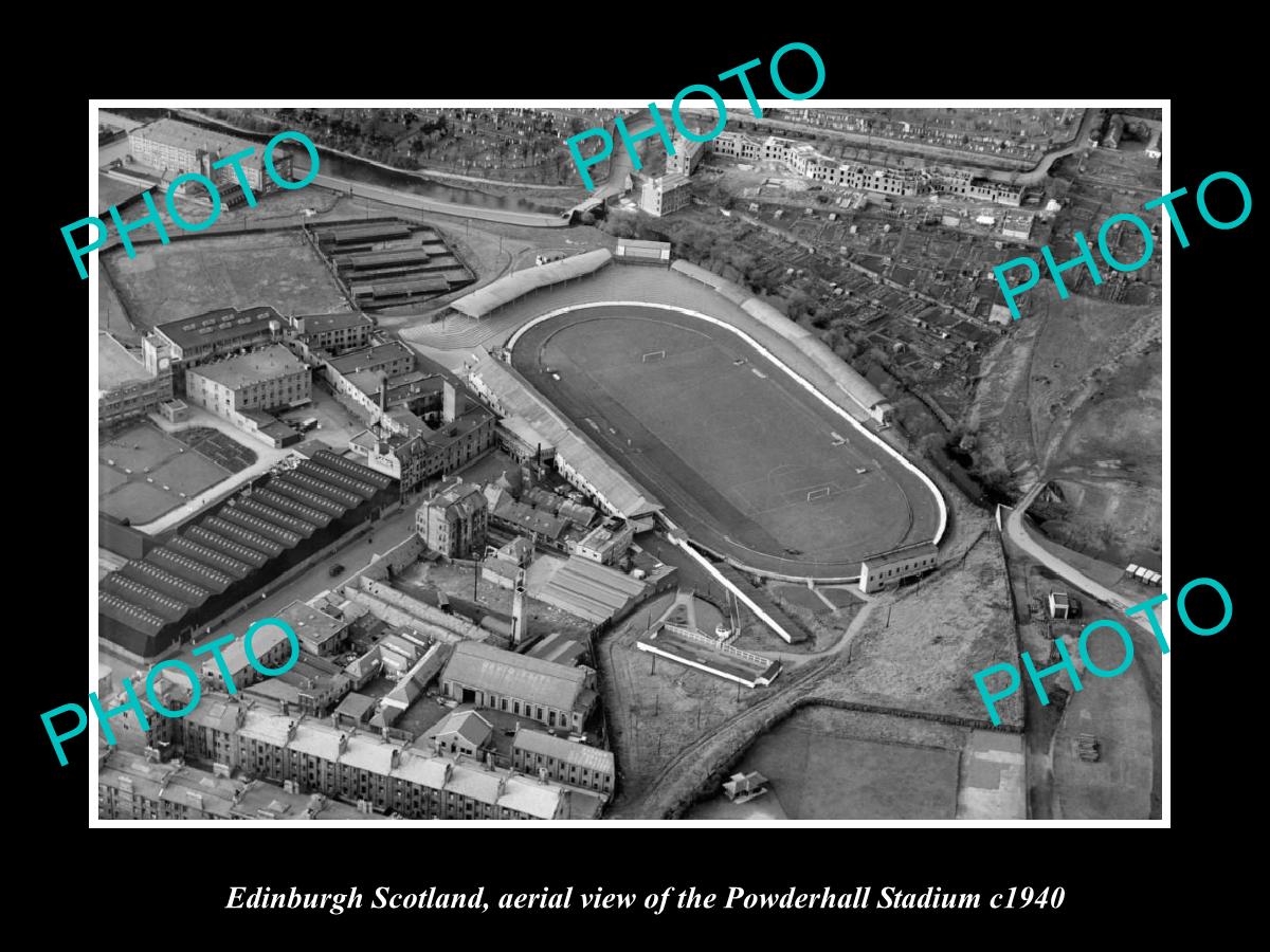 OLD LARGE HISTORIC PHOTO OF EDINBURGH SCOTLAND, THE POWDERHALL STADIUM c1940