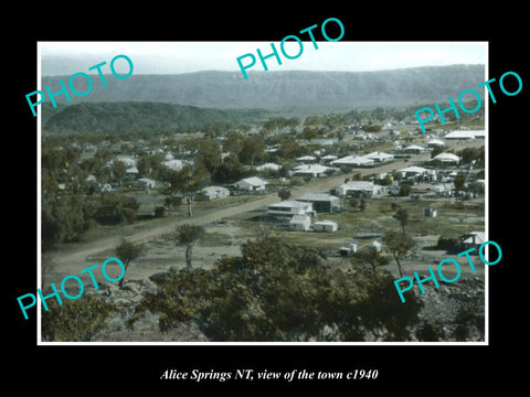 OLD LARGE HISTORIC PHOTO OF ALICE SPRINGS NORTHERN TERRITORY, VIEW OF TOWN c1940