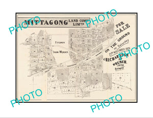 LARGE A3 HISTORIC POSTER OF NSW LAND SALE POSTER, MITTAGONG c1891