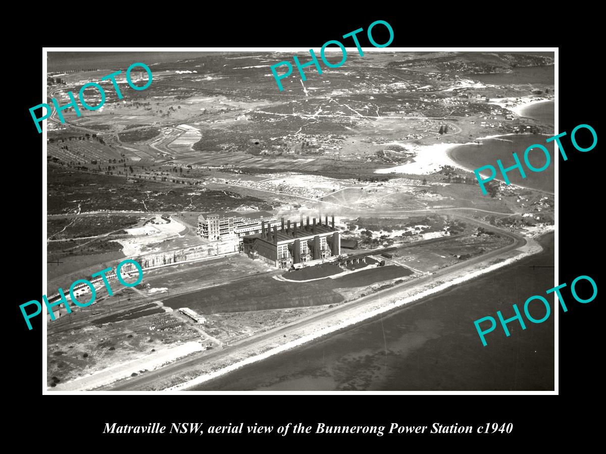 OLD LARGE HISTORIC PHOTO MATRAVILLE NSW AUSTRALIA, THE POWER STATION c ...