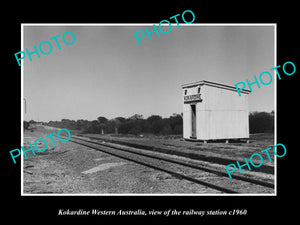 OLD LARGE HISTORIC PHOTO KOKARDINE WESTERN AUSTRALIAN, THE RAILWAY STATION c1960