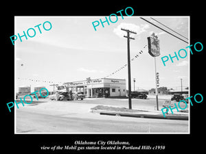 OLD LARGE HISTORIC PHOTO OF OKLAHOMA CITY OK, THE MOBIL GAS STATION c1950 3