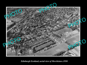 OLD LARGE HISTORIC PHOTO OF EDINBURGH SCOTLAND, AERIAL VIEW OF MERCHISTON c1950