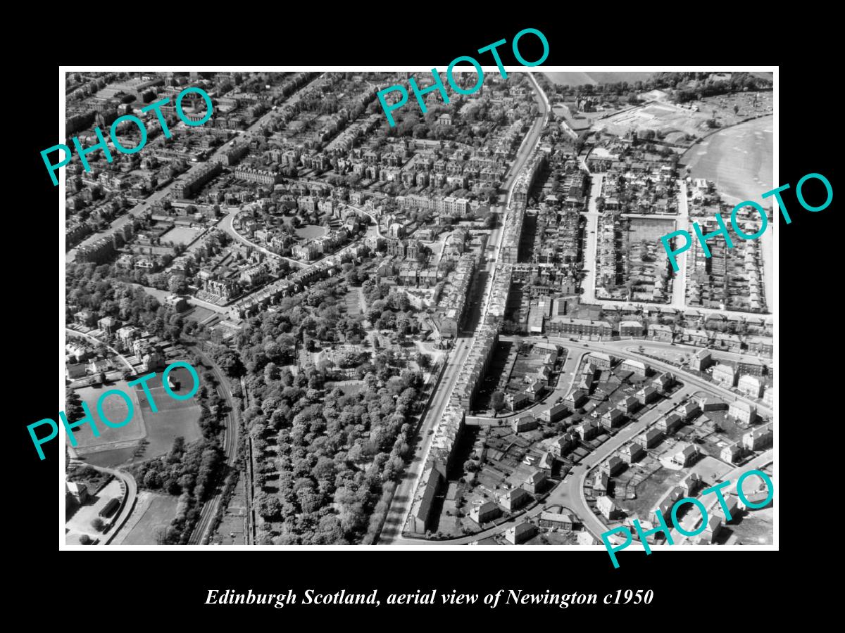 OLD LARGE HISTORIC PHOTO OF EDINBURGH SCOTLAND, AERIAL VIEW OF NEWINGTON c1950 2