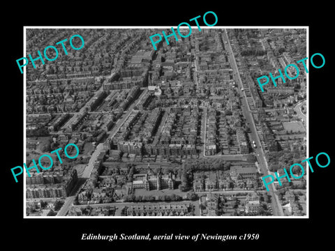 OLD LARGE HISTORIC PHOTO OF EDINBURGH SCOTLAND, AERIAL VIEW OF NEWINGTON c1950 1