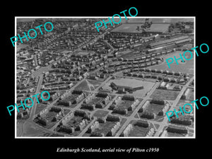 OLD LARGE HISTORIC PHOTO OF EDINBURGH SCOTLAND, AERIAL VIEW OF PILTON c1950