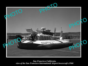 OLD LARGE HISTORIC PHOTO OF SAN FRANCISCO CALIFORNIA, AIRPORT FIRE TRUCK c1960