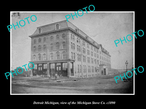 OLD LARGE HISTORIC PHOTO OF DETROIT MICHIGAN, THE MICHIGAN STOVE Co c1890