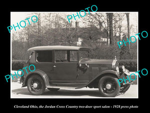 OLD LARGE HISTORIC PHOTO CLEVELAND OHIO, JORDAN MOTOR Co SPORT SALOON c1928