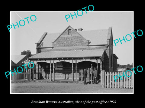 OLD LARGE HISTORIC PHOTO BROOKTON WESTERN AUSTRALIA, THE POST OFFICE c1920