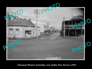 OLD LARGE HISTORIC PHOTO CLAREMONT WESTERN AUSTRALIA, BAY VIEW TERRACE c1910