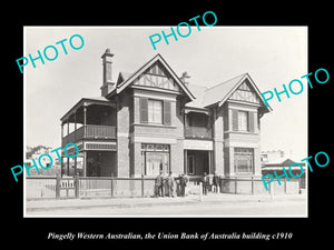 OLD LARGE HISTORIC PHOTO PINGELLY WESTERN AUSTRALIA, THE BANK BUILDING c1910