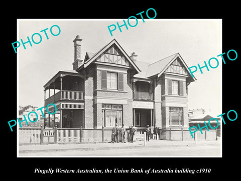 OLD LARGE HISTORIC PHOTO PINGELLY WESTERN AUSTRALIA, THE BANK BUILDING c1910