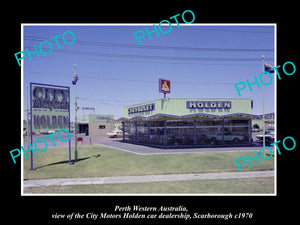 OLD LARGE HISTORIC PHOTO PERTH WESTERN AUSTRALIA, THE HOLDEN CAR DEALERSHIP 1970