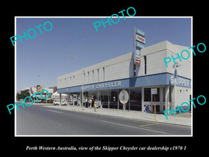 OLD LARGE HISTORIC PHOTO PERTH WESTERN AUSTRALIA, SKIPPER CHRYSLER DEALER 1970 2