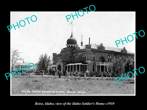 OLD LARGE HISTORIC PHOTO BOISE IDAHO, VIEW OF THE SOLDIERS HOME c1910