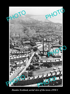 OLD LARGE HISTORIC PHOTO DUMFRIES SCOTLAND, AERIAL VIEW OF THE TOWN c1950 2