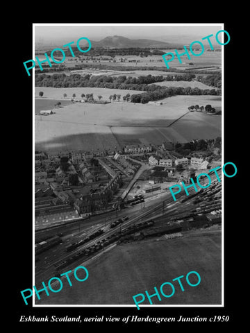 OLD LARGE HISTORIC PHOTO ESKBANK SCOTLAND AERIAL VIEW HARDENGREEN JUNCTION c1950