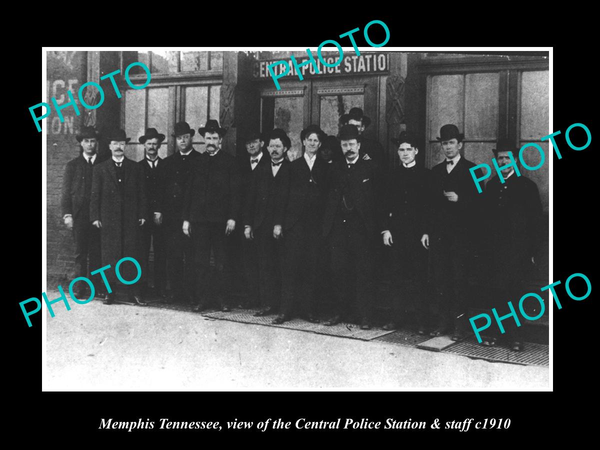 OLD LARGE HISTORIC PHOTO MEMPHIS TENNESSEE, THE CENTRAL POLICE STATION c1910